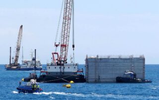 Fincosit completa la posa del primo cassone della Diga Foranea di Genova